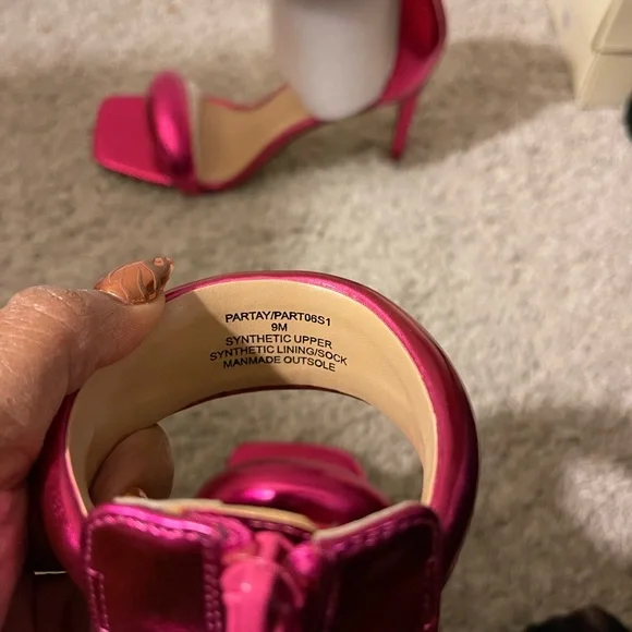 Steve Madden Partay Women's Pink High Heel Sandals - Picture 6 of 6